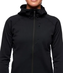 Black Diamond Factor Hoody naisten fleecetakki, musta