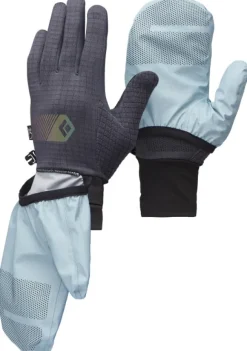 Black Diamond Gridtech Storm Hood Gloves hanskat/kintaat, Carbon/Glacier