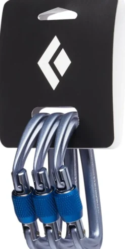 Black Diamond Hotforge Screwgate ruuvikarbiini 3-pakkaus, harmaa