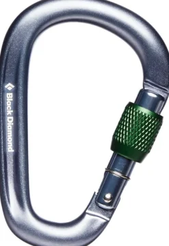 Black Diamond Pearlock Screwgate Carabiner lukittava karbiini, harmaa