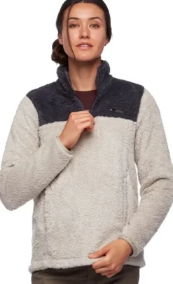 Black Diamond Roadie Quarter Zip naisten fleecepusero, beige/harmaa