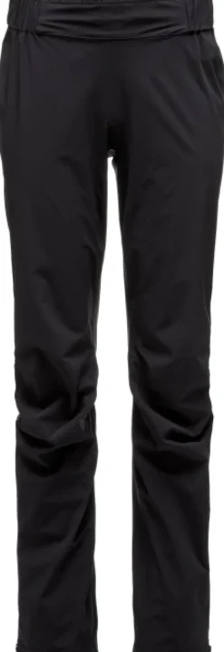 Black Diamond Stormline Stretch Rain Pants naisten kuorihousut, musta