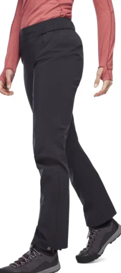 Black Diamond Stormline Stretch Rain Pants naisten kuorihousut, musta