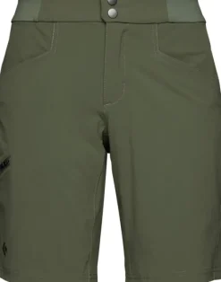 Black Diamond Valley naisten shortsit, maastonvihreä