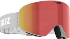 Bliz Flow Matt Light Grey with Brown W Red Multi + Pink Spare lens laskettelulasit