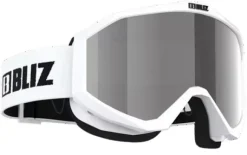 Bliz Liner laskettelulasit, White/Black Logo/Pink & Silver Mirror