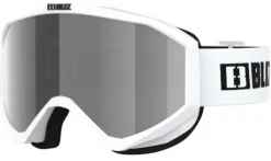 Bliz Liner laskettelulasit, White/Black Logo/Pink & Silver Mirror