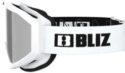 Bliz Liner laskettelulasit, White/Black Logo/Pink & Silver Mirror