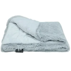 Brava Fluffy Calming Bed Light Grey Rectangle L