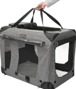 Brava Highway Dog Crate kevythäkki, M, vaaleanharmaa