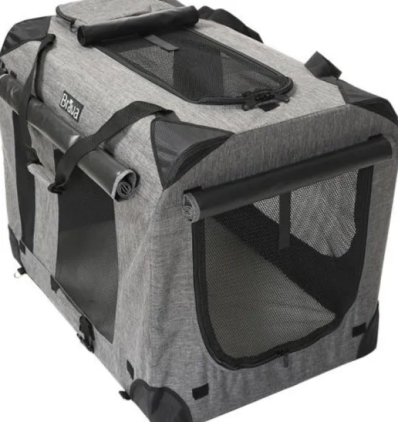 Brava Highway Dog Crate kevythäkki, XXL, vaaleanharmaa