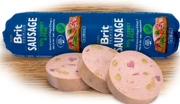 Brit Koiranmakkara Turkey & Peas 800 g