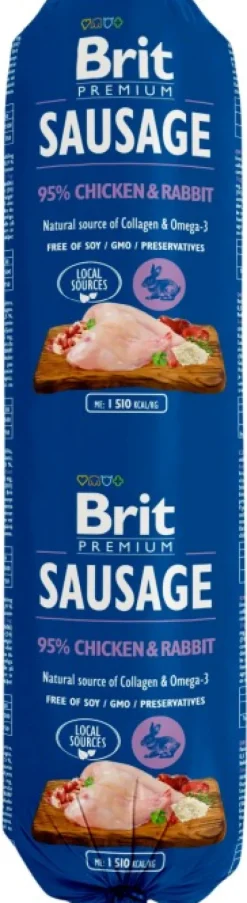 Brit Premium Chicken & Rabbit -koiranmakkara 800 g