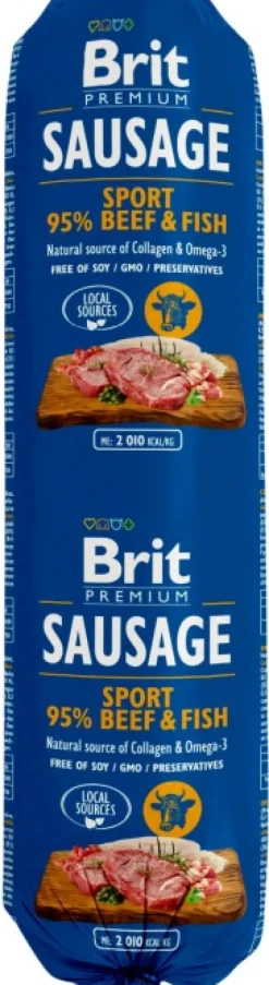 Brit Premium Sport nauta-kala -koiranmakkara 800 g