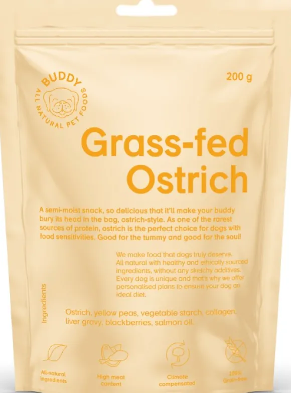 Buddy Semi-moist Snack makupala strutsi/karhunvatukka, 200 g