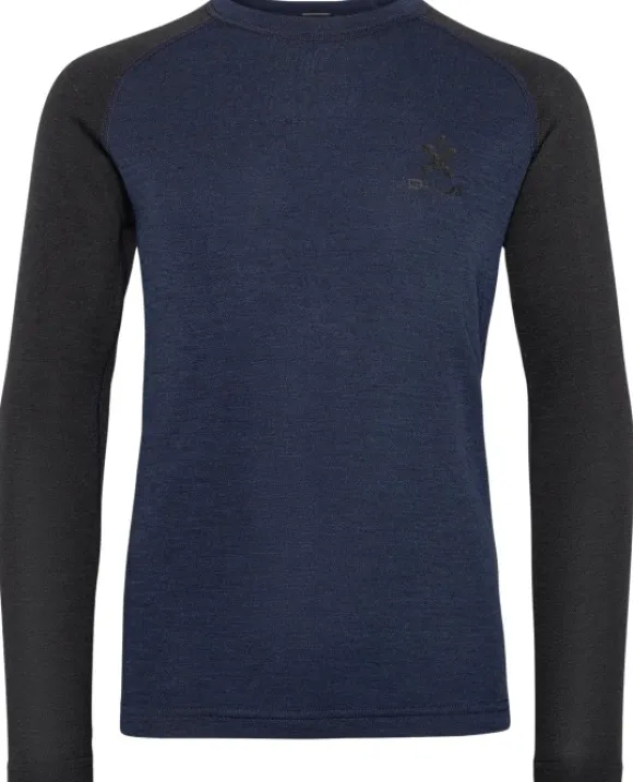 Bula Junior Norm Merino Wool Crew lasten kerrastopaita, Navy