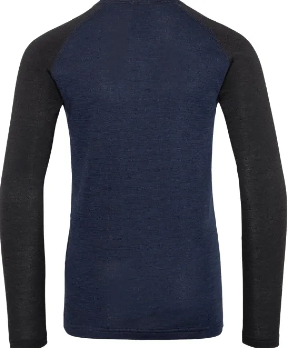 Bula Junior Norm Merino Wool Crew lasten kerrastopaita, Navy