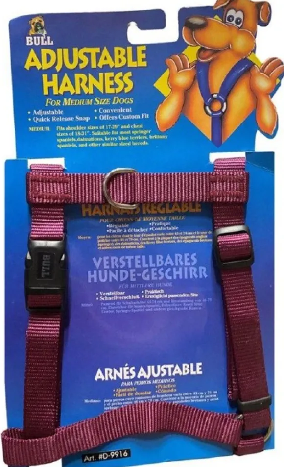 Bull Adjustable Harness Burgundy 30-50 cm