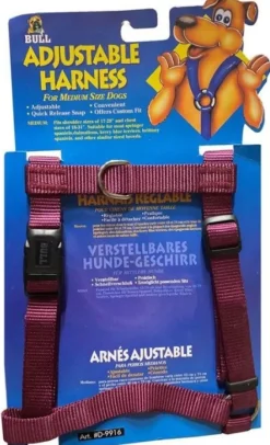 Bull Adjustable Harness Burgundy 70-95 cm