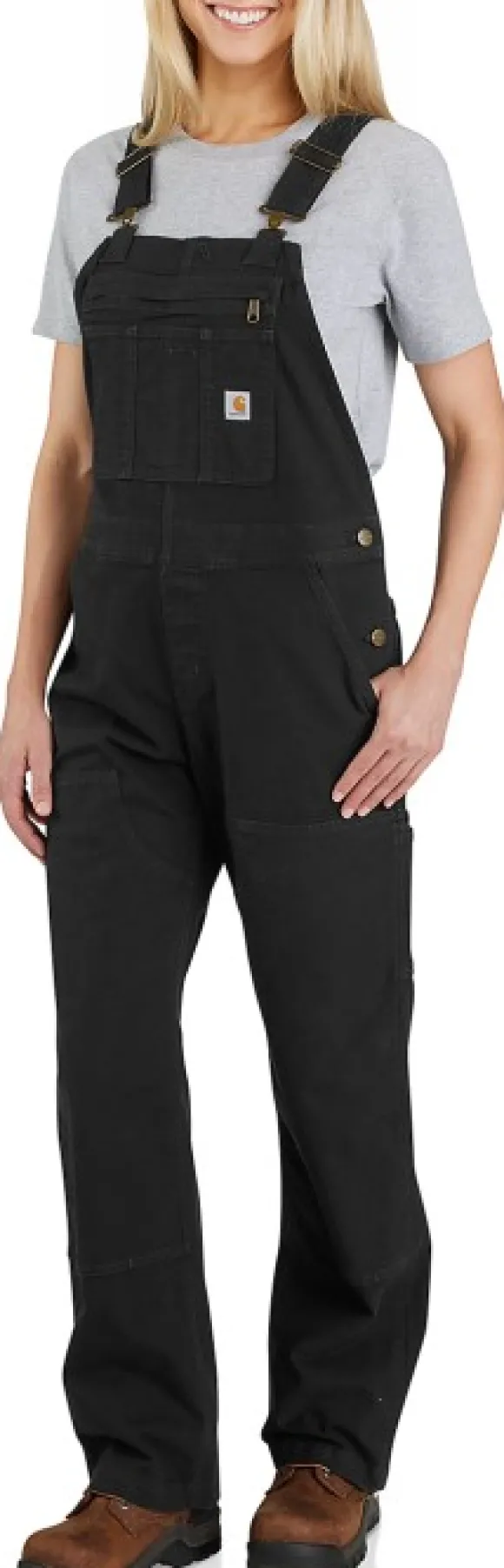 Carhartt Crawford Bib Overall naisten lappuhaalarit, musta