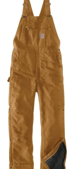 Carhartt Firm Duck vuoratut työhaalarit, ruskea