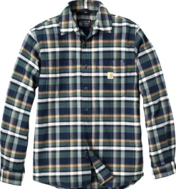 Carhartt Flannel L/S Plaid Shirt paita, Navy