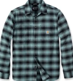 Carhartt Flannel L/S Plaid Shirt flanellipaita, vaaleansininen