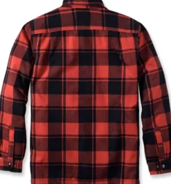 Carhartt Flannel Sherpa-Lined Shirt Jacket flanellipaita, punainen