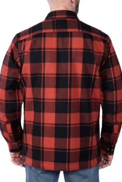 Carhartt Flannel Sherpa-Lined Shirt Jacket flanellipaita, punainen