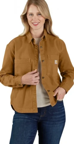Carhartt Heavyweight Duck Overshirt naisten paita, Carhartt® Brown