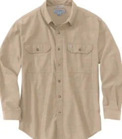 Carhartt Loose Chambray L/S Shirt paita, Dark Tan Chambray