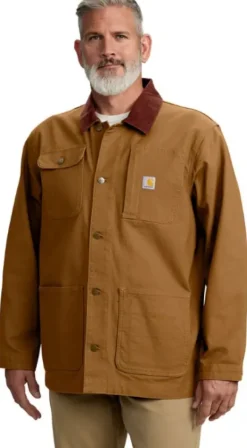 Carhartt M's Duck Loose Fit Chore Coat Carhartt® Brown