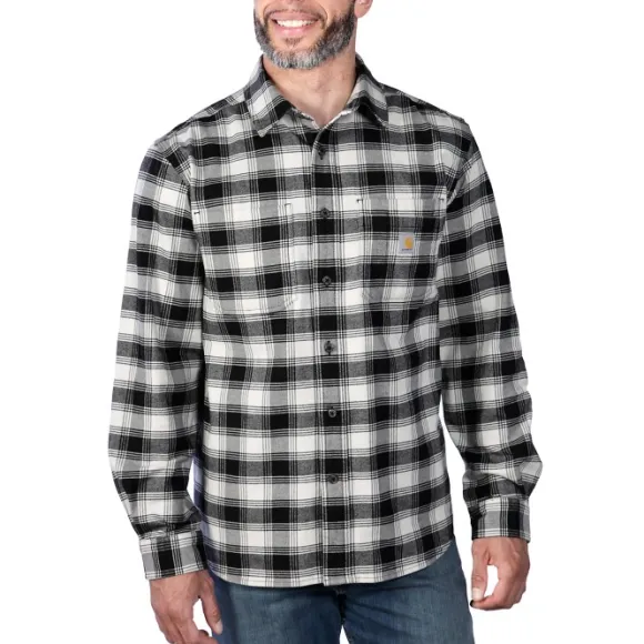 Carhartt M's Flannel L/S Plaid Shirt Malt