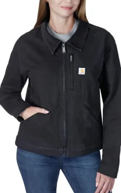 Carhartt Relaxed Fit Canvas Detroit Jacket naisten takki, musta