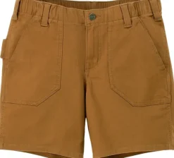 Carhartt Relaxed Fit Canvas Work Short naisten shortsit, Carhartt® Brown