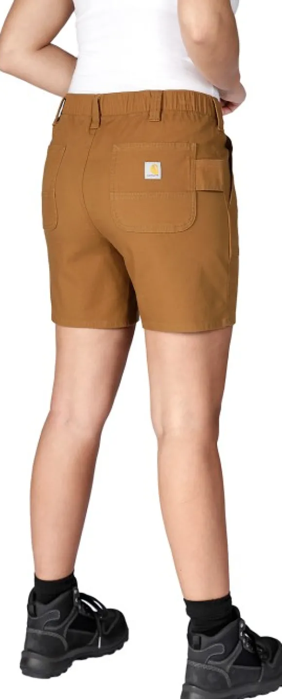Carhartt Relaxed Fit Canvas Work Short naisten shortsit, Carhartt® Brown