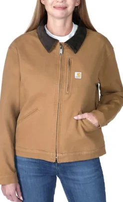 Carhartt Relaxed Fit Canvas Detroit Jacket naisten takki, Carhartt® Brown