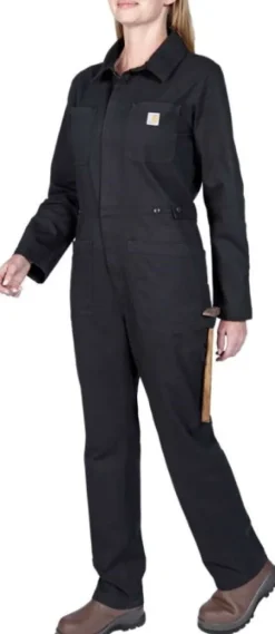 Carhartt Relaxed Fit Canvas Coverall naisten haalarit, musta