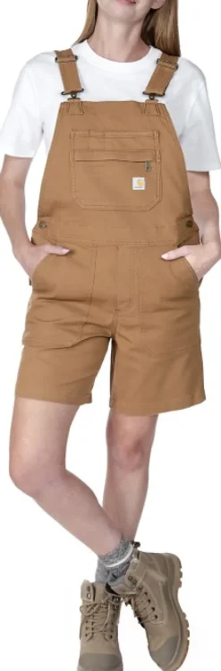 Carhartt Relaxed Fit Canvas Shortall naisten shortsit, Carhartt Brown