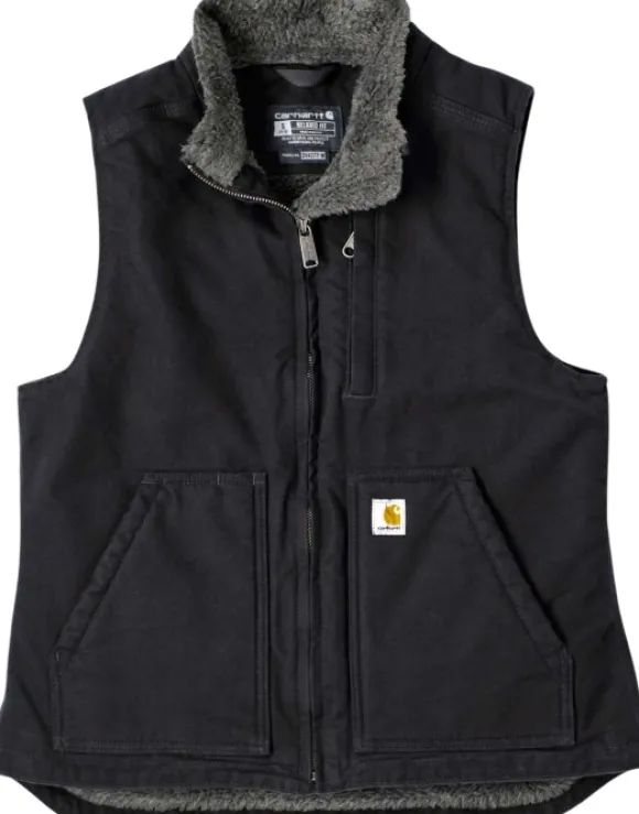Carhartt Sherpa Lined Mock Neck Vest naisten liivi, Black
