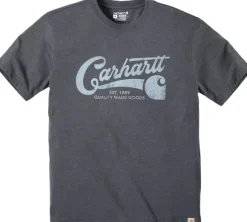 Carhartt S/S Script Graphic T-Shirt paita, Carbon Heather