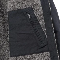 Carhartt Washed Duck Sherpa Lined Jacket takki, Black
