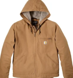Carhartt Washed Duck Sherpa Lined Jacket takki, Carhartt® Brown
