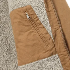 Carhartt Washed Duck Sherpa Lined Jacket takki, Carhartt® Brown