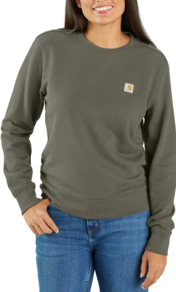 Carhartt W's French Terry Crewneck Sweatshirt Dusty Olive
