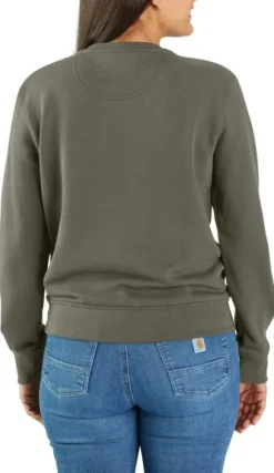 Carhartt W's French Terry Crewneck Sweatshirt Dusty Olive
