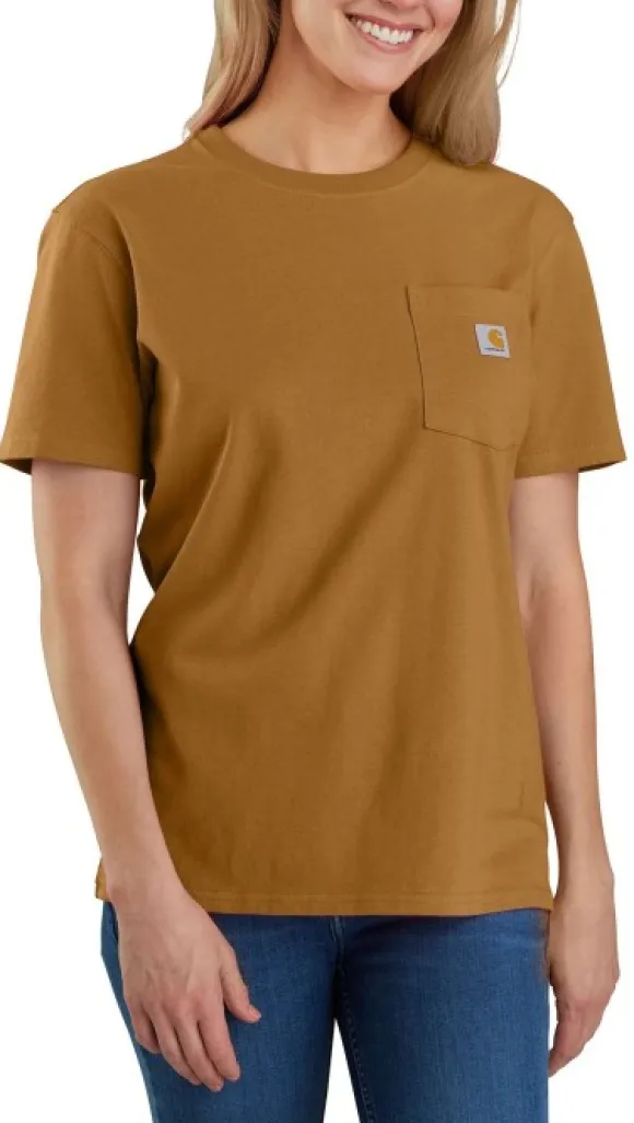 Carhartt W's Workwear Pocket S/S T-Shirt Carhartt® Brown