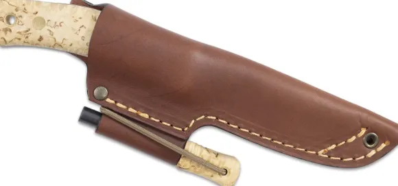 Casström No.10 Swedish Forest Knife Sandvik 14C28N puukko kipinäraudalla, Masur/Scandi