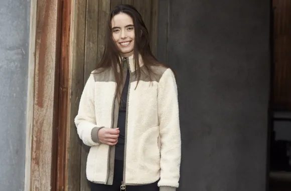 Catago Paula Faux Fur Jacket naisten takki, Sandshell