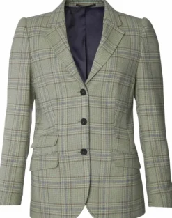 Chevalier Advie Tweed Blazer naisille, Willow Green Checked